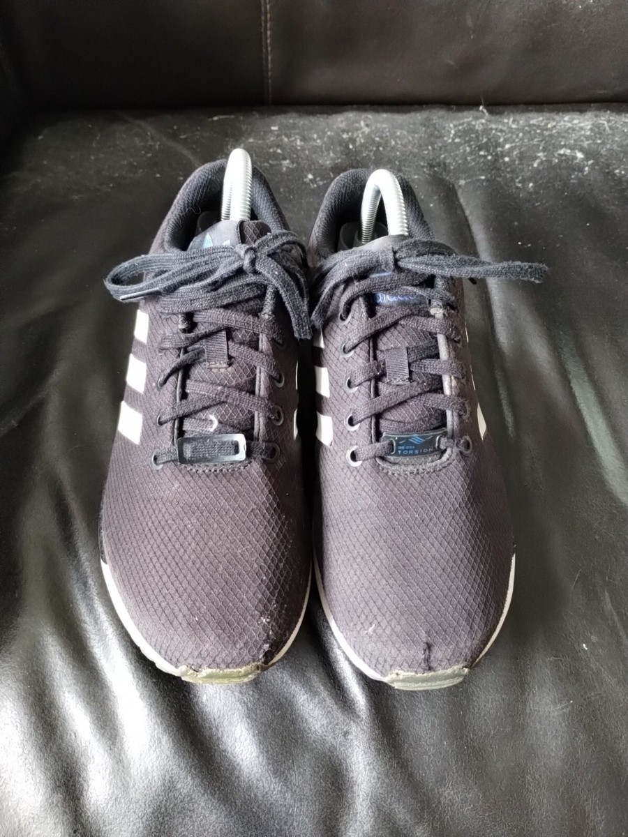 Mens Adidas ZX Flux Torsion Trainers Size Uk 8 Black/White | eBay UK