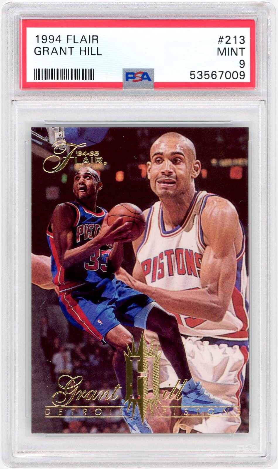 1994-95 Fleer Flair #213 Grant Hill RC - Rookie (HOF)  / MINT PSA 9 *7008