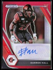 2021 Panini Prizm Draft Picks Autograph Prizm Red #DPA-DHA Darren Hall RC