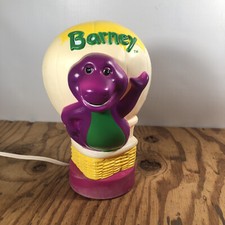 Vintage 1992 Barney Hot Air Balloon Night Light, Children  s Kid Lamp TESTED