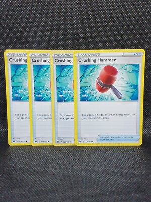 Pokemon TCG Sword & Shield Crown Zenith Crushing Hammer x4 Playset 125/159 NM/M