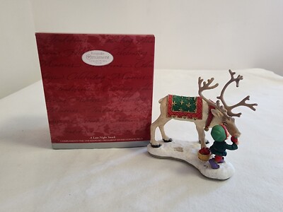 A Late Night Snack Hallmark Collectors Club Studio Edition 1998 Reindeer Rare