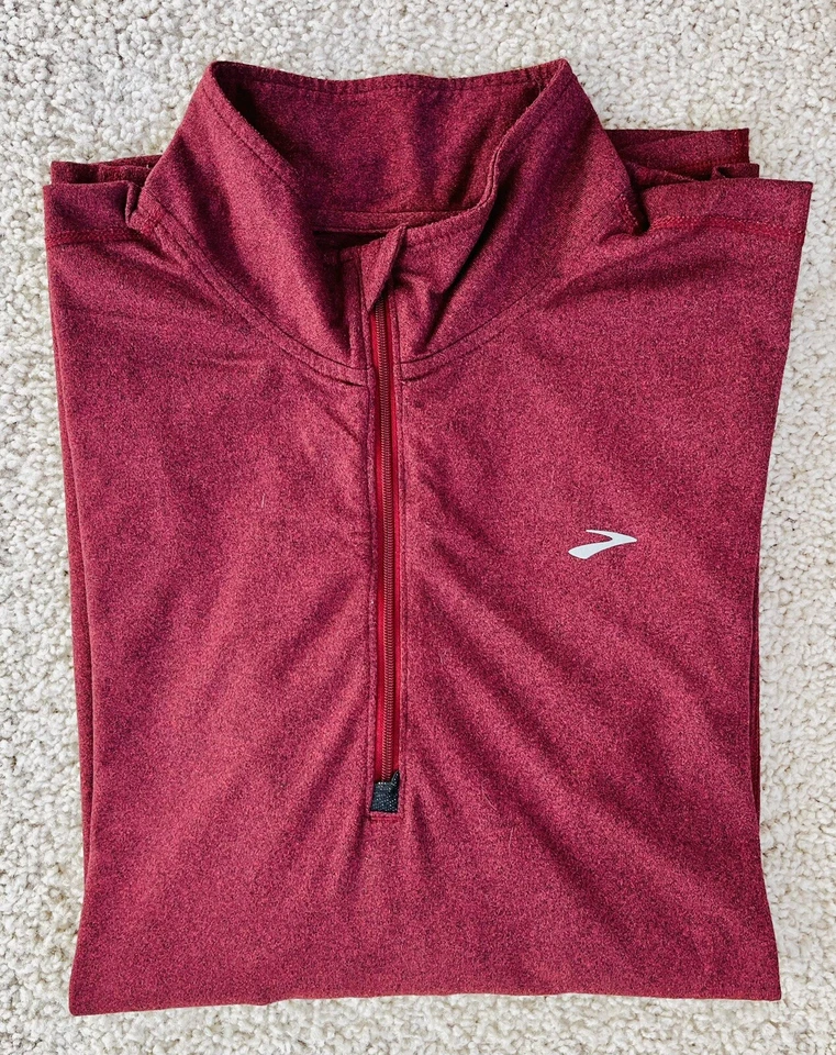 Lightweight Brooks Pocket Zip Equilibrium Reflective Running Base Layer Jacket M - Image 2 of 4
