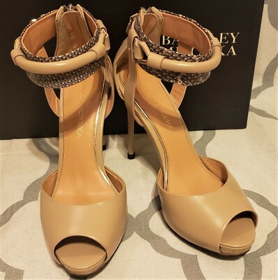 Badgley Mischka Gipsy Genuine Leather Platform ankle strap 