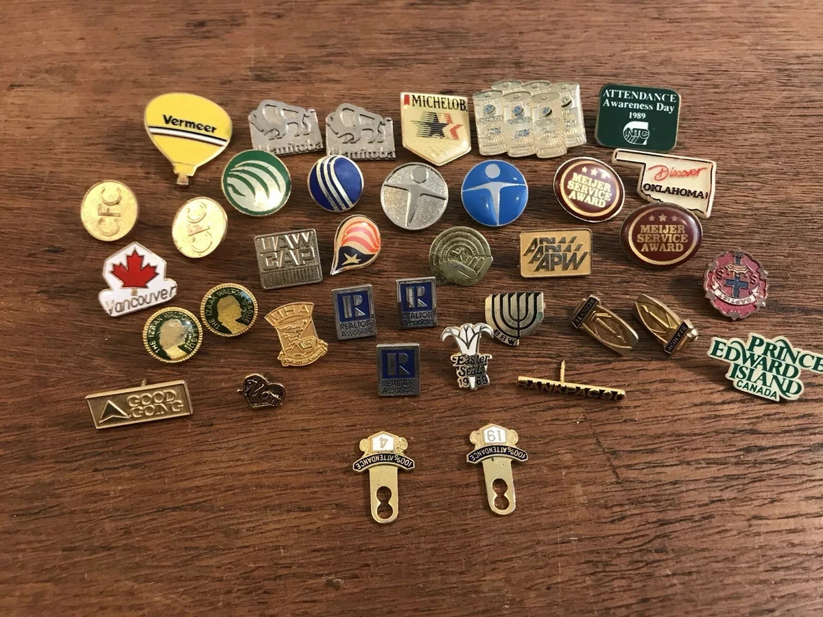 Vintage Lapel Pin Assorted Advertising Lot of 37 HD6