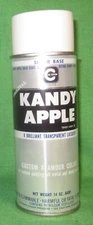 Vintage Cal Custom Kandy Apple SILVER BASE Spray Paint Paper Label NEW OLD STOCK