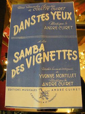 Partition Dans Tes Yeux Samba Des Vignettes André Cuiret 1957