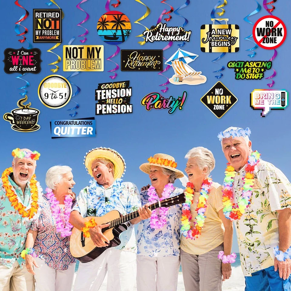 36PCS Retirement Party Decorations Happy Retirement Party Supplies Hanging - Image 4 of 4