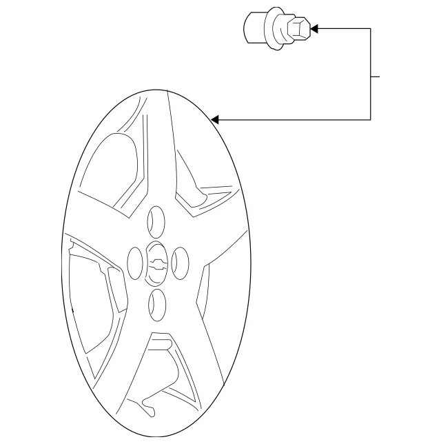 Tapacubos cubierta rueda cobalto GM Chevrolet 2005-2008 genuino 09595091 Foto 4 de 4