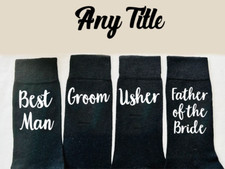 Groom, Best Man, Usher, Brother of the Bride Wedding Socks Free P&P
