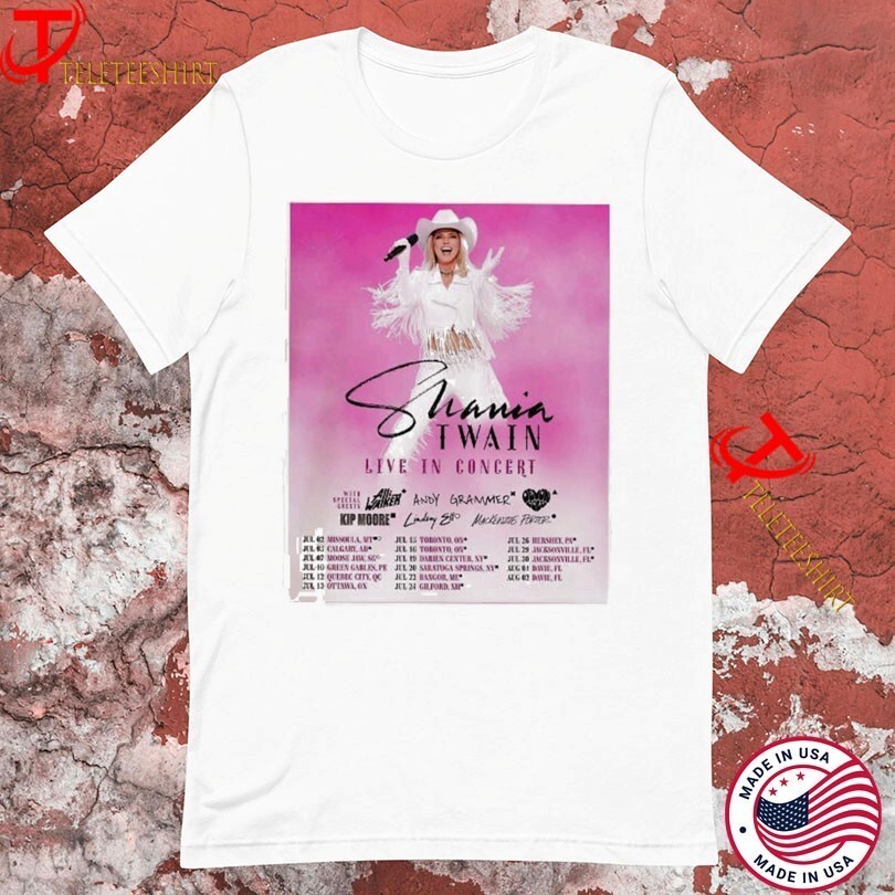 Shania Twain 2025 Summer Tour Concert T-Shirts