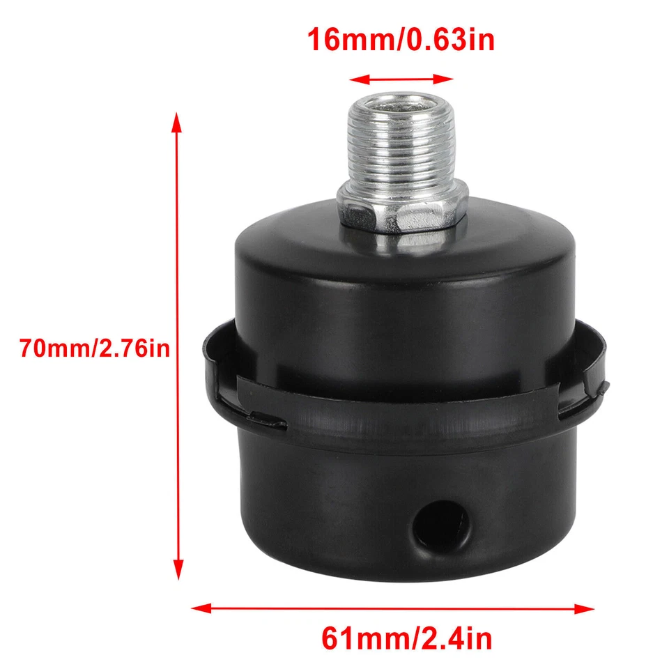 2Pcs Compressor Air Intake Filter 3/8" 16MM Paper For Air Compressor - image 2 of 4