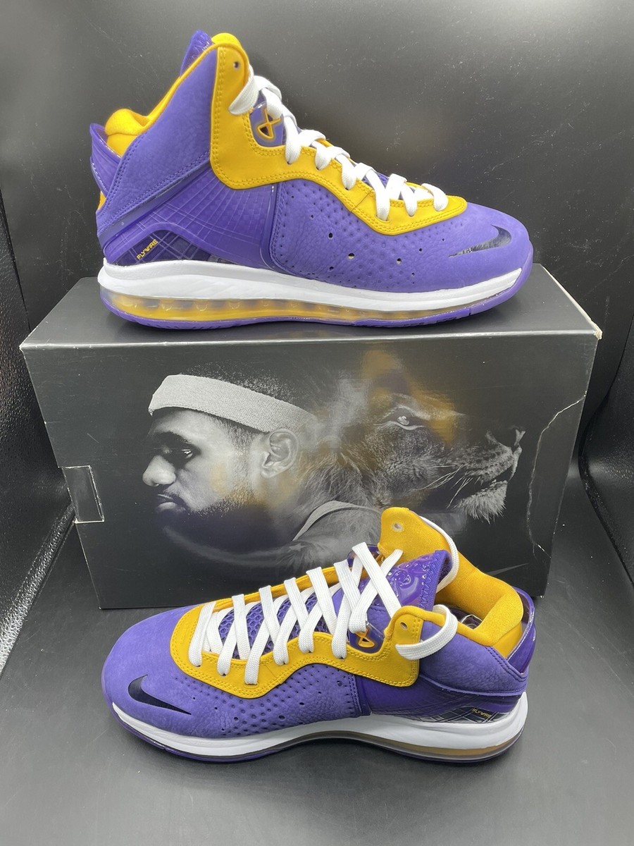 New Nike Lebron VIII QS LA LAKERS Court Purple University Gold