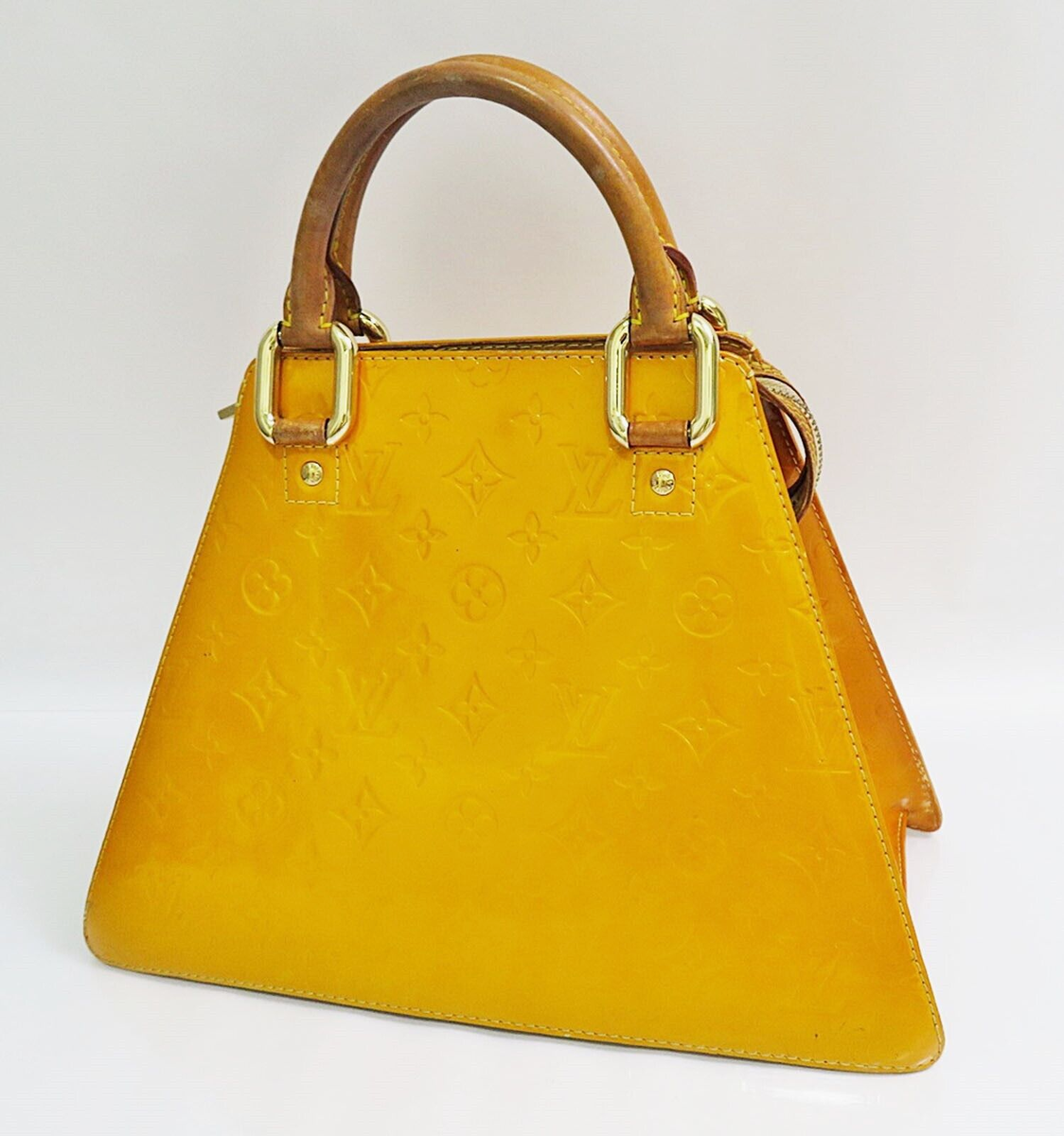 Authentic LOUIS VUITTON Forsyth Mango Vernis Leather Hand Bag