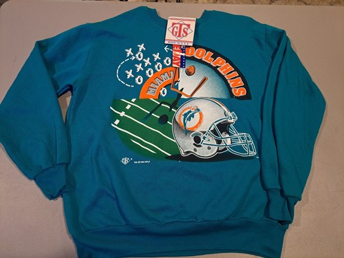 Vintage Miami Dolphins NFL 1995 Pullover Sweatshirt GTS USA Adult Size XL Nwt - Picture 10 of 14