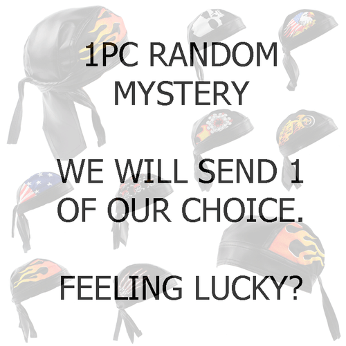 SKULL CAP Biker Cotton Faux Leather Motorcycle Bandana Head Wrap Du Do Rag Black - Picture 2 of 19