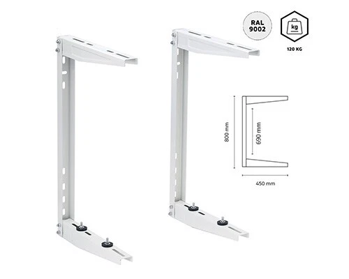 2EMMECLIMA COPPIA STAFFE A SOFFITO PORTATA 120kg BRACCETTI 45 cm UNITA ESTERNA CLIMA