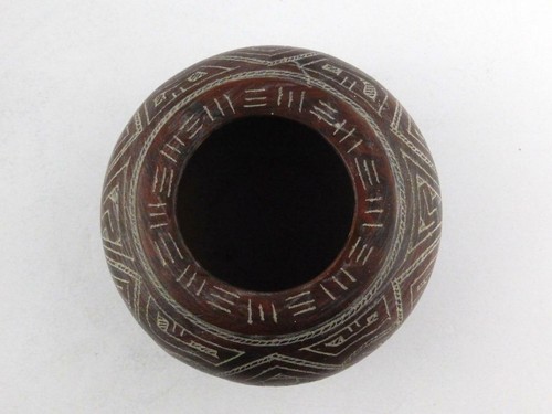 Marajo Reproduction Pottery Etched Vase Ceramics From The Amazon VERY GOOD COND - Picture 6 of 12