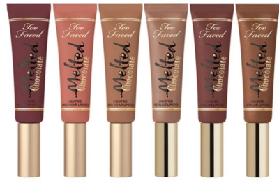 Too Faced Melted Chocolate Lipstick in Metallic Frozen Hot