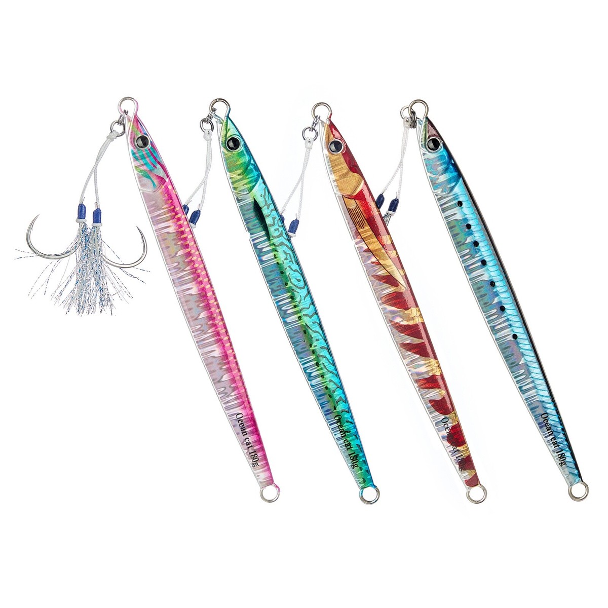 OCEAN CAT Slow Pitch Fall Metal Lead Glow Jigs Jigging Fishing - Main Image