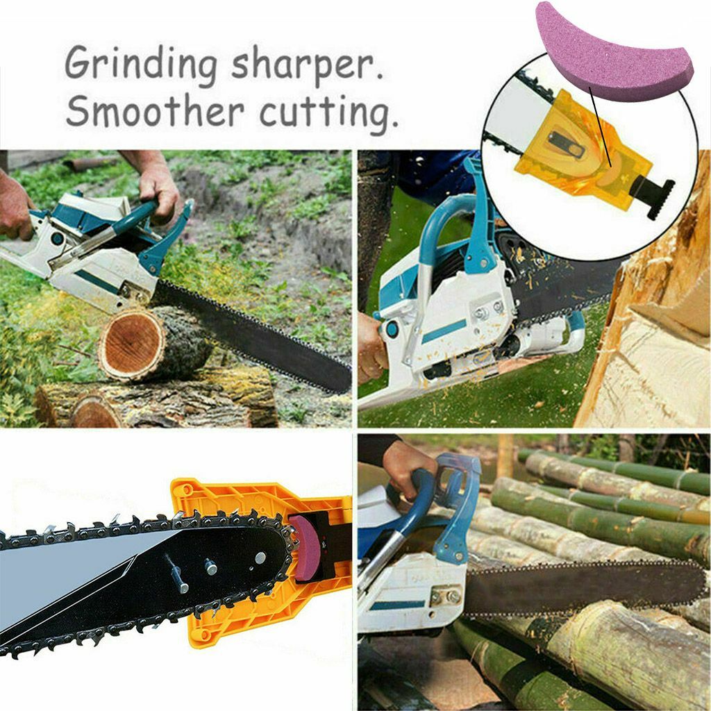 6PCS Chainsaw Teeth Sharpener PowerSharp Bar-Mount Saw Chain Sharpening ...