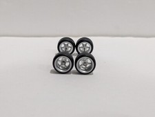 1/64 Scale 10.8mm Silver 5 Spoke Real Rider Style Wheels and Tires
