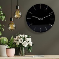 HANGING 29CM BLACK WALL CLOCK BEDROOM LIVING ROOM HOME OFFICE DECORATION GIFT