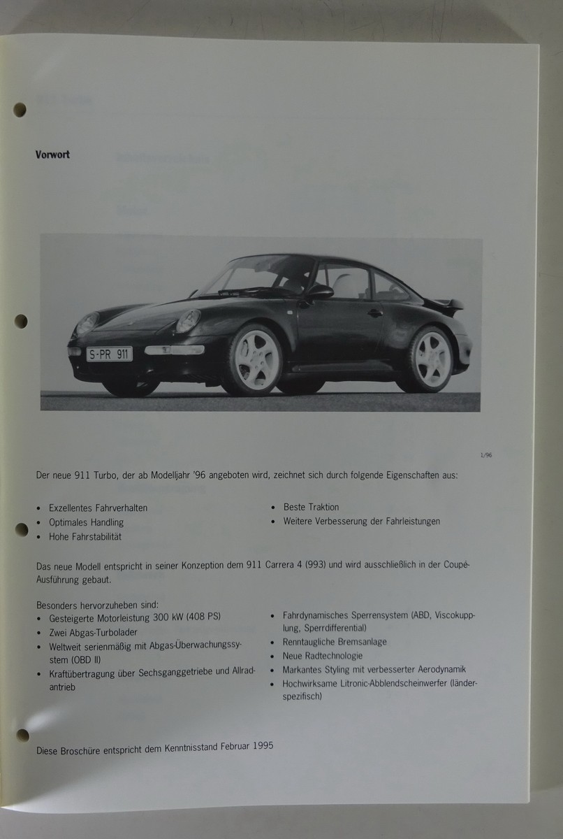 Werkstatthandbuch Service Info Porsche 911 Turbo Typ 993