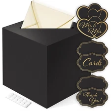 ARTESORI Card Box with Cards for Wedding, Birthday, Baby Shower, Graduation 8x8"