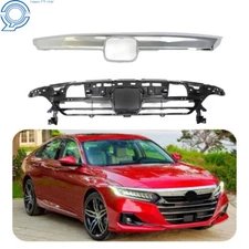 Fit For Honda Accord 2021 2022 Front Bumper Upper Grille Assembly Black 2PCS