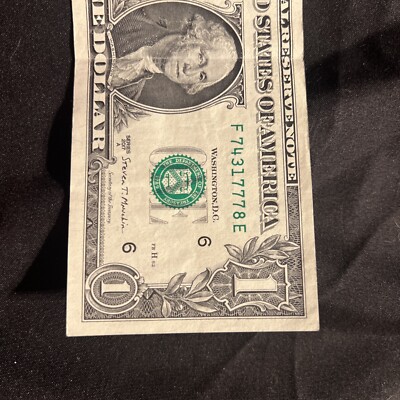 洋楽 DALLAR $ BILL(DOLLAR BILL)/ALMIGHT SEVEN $1 Bill Triple 7's (777) Fancy Repeater Serial Number - Series