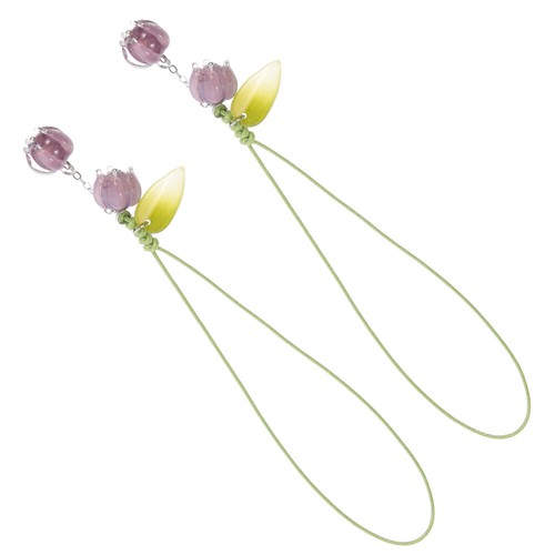 3 Pack Keychain Mobile Phone Strap Travel Accessory Charms Flower - 第 6/12 張圖片