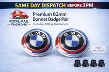 82mm Twin Pack 50th Anniversary Bonnet Badge Compatible With BMW E81 E82 E87 E92