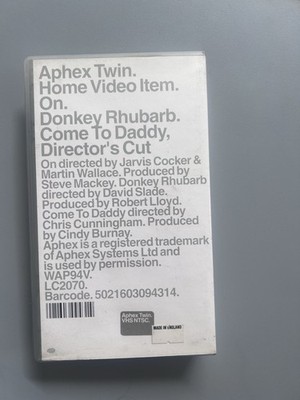 Aphex Twin Home Video Item VHS Warp Records Come To Daddy Donkey