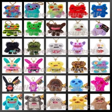 Mini Fuggler Plush Keychain Clip On Bag Funny Ugly Monster Key Ring Chain 5"