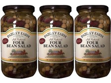 Paisley Farm Natural Four Bean Salad, 35.5oz Glass Jar Pack of 3, Total of...