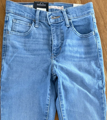 Levi's 720 High-Rise Super Skinny Jeans blau helle Waschung Stretch W24 L32