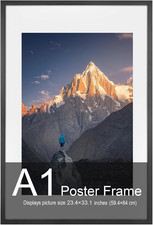 A1 Black Picture Frame 23.4x33.1 for Home  Exhibition - Horizontal/Vertical