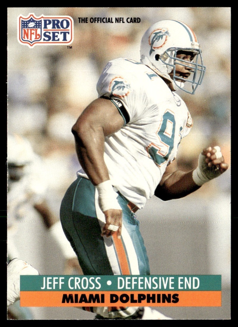 1991 Pro Set Jeff Cross Miami Dolphins #208