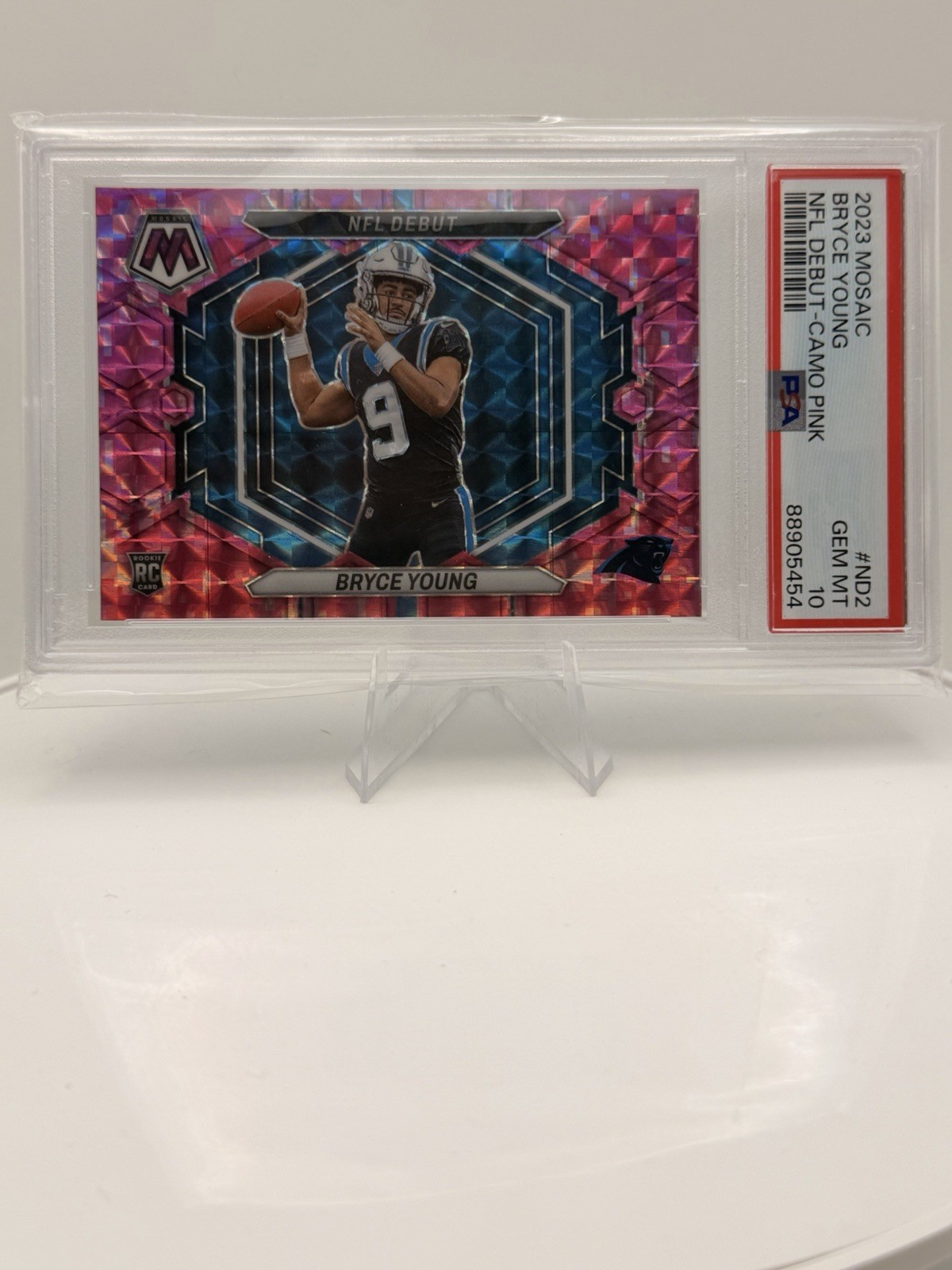 Bryce Young Panini Mosaic NFL Debut #ND2 Camo Pink
