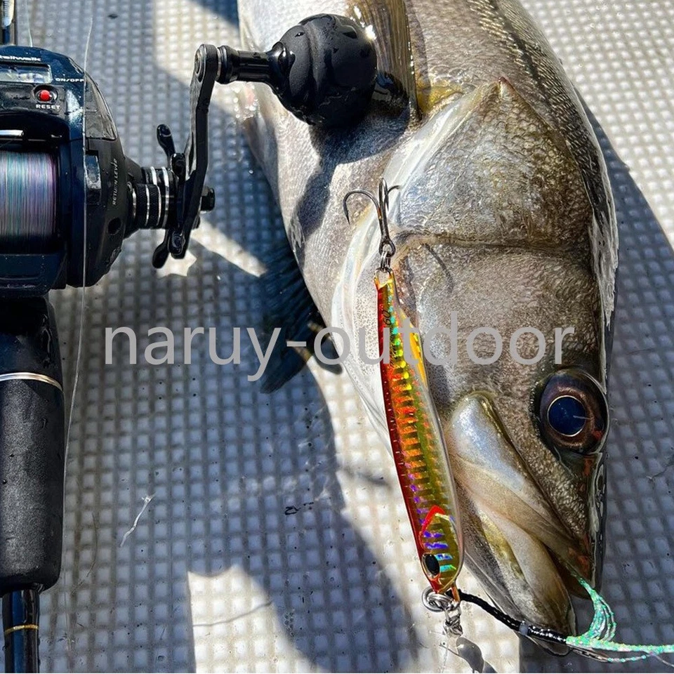 5 Stück Metall Drag Jig Spoon Köder 30/40/60/80G Shore Casting Slow Jigging... - Bild 4 von 4