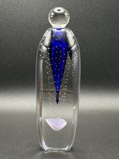 Vintage Cobalt Blue David Foster Fire Island Glass Perfume Bottle 1980’s -Read-