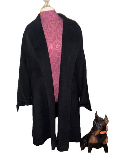 vintage Black belson virgin wool and Alaskan seal hair blended Coat