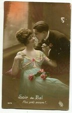 D69613 Soir de Bal Plus Près Encore 1919 Postal Bélgica Seveneken