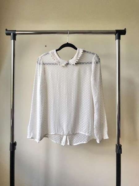 Women Maje Shirt White Silk 34 / XS / 42