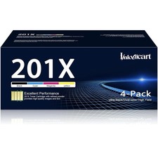 201X 4 Pack Toner With Chip High Yield Replacement CF400X CF401X CF402X