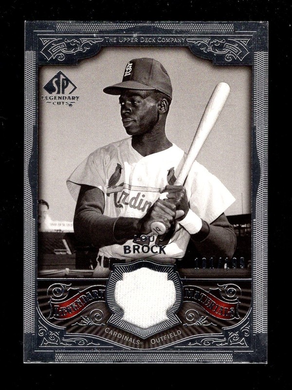 2006 SP LEGENDARY CUTS LOU BROCK GAME USED JERSEY 181/199 CARDINALS