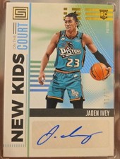 2022 Panini Chronicles Gold 1/10 Rookie Auto New Kids On The Court Jaden Ivey
