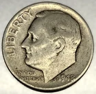 1948-P Roosevelt Dime - Circulated Condition - 90% Silver - US Coin - 2911