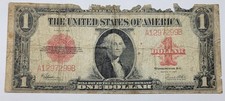 1923 $1 Horseblanket RED SEAL Large Size Legal Tender Note Circulated *M52